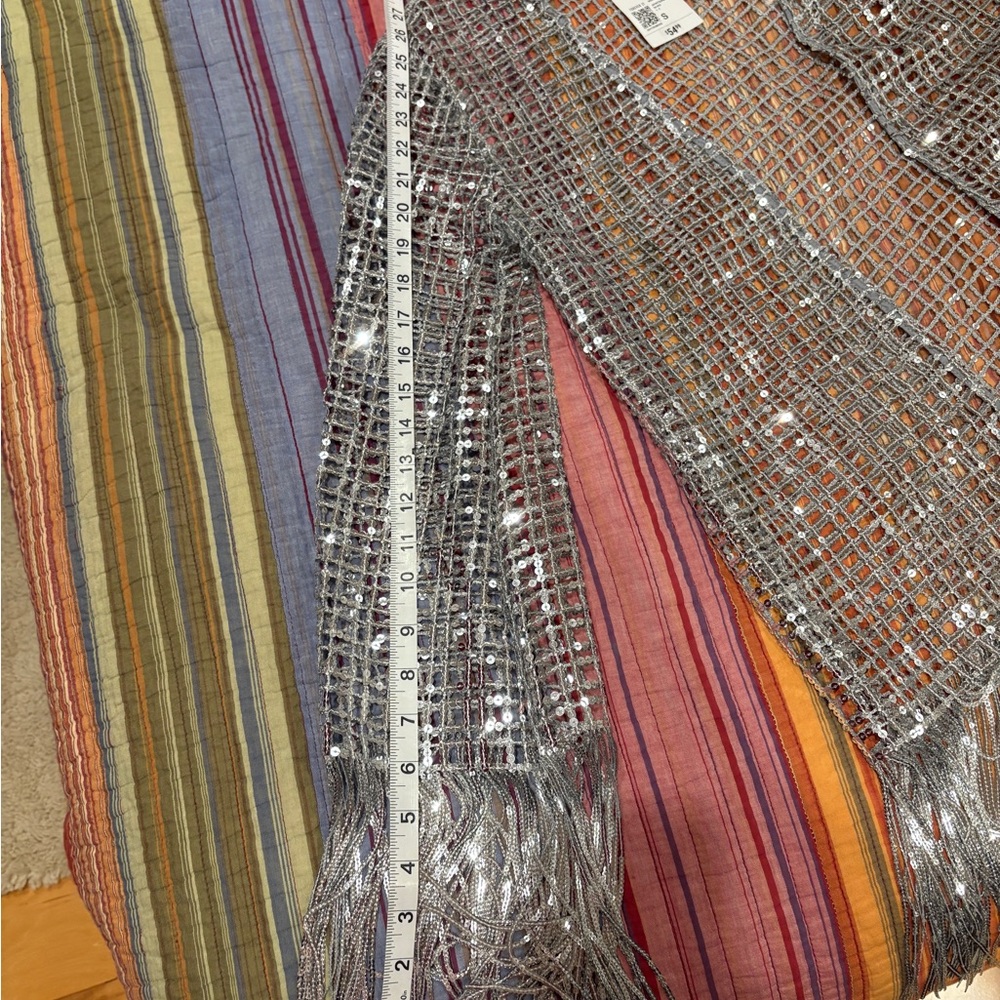 Shimmering Silver Kimono Party Jacket - Picture 6 of 7